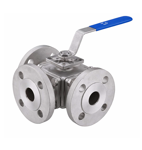 3F Series Three Way Flanged Ball Valve